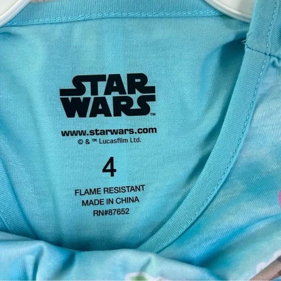 Star Wars Baby Yoda 2-Piece Pajama Set - Girls 4 NWT - Picture 5 of 10